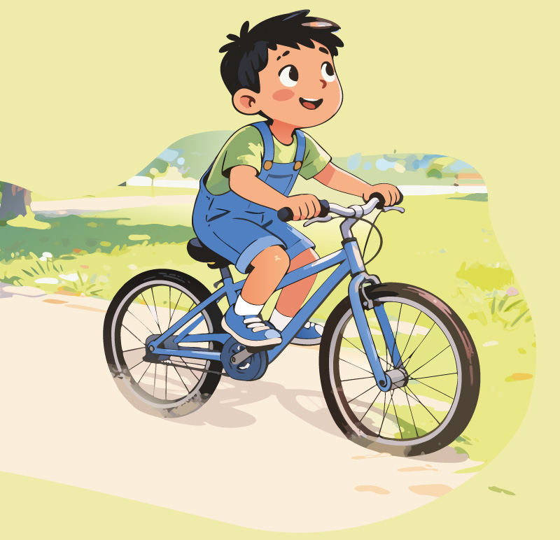 Niño en bicicleta